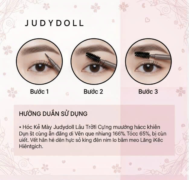 Chì Kẻ Mày Lâu Trôi Judydoll Long-Lasting Eyebrow Gel Pencil – Bút Kẻ Mày 2 Đầu Dạng Gel Lên Màu Tự Nhiên