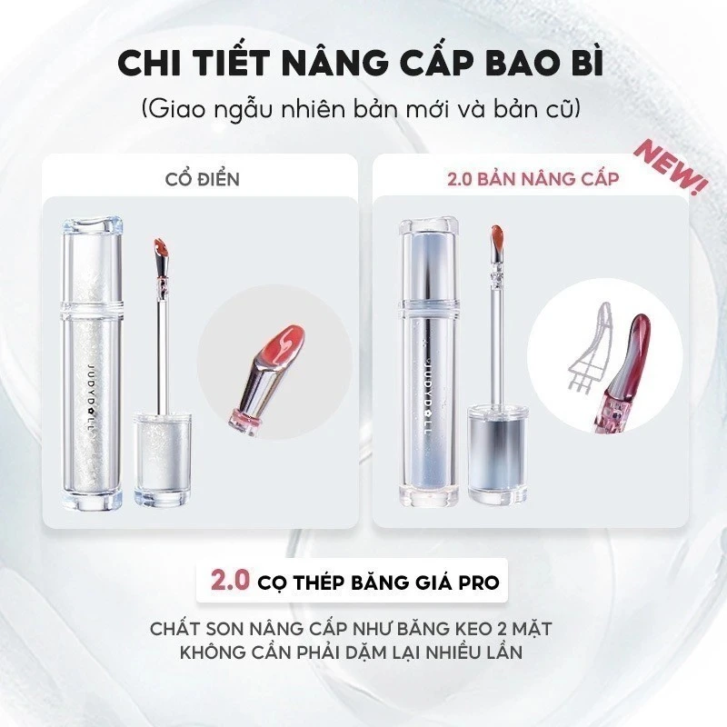 Son Bóng Judydoll Ice-Iron Watery Lip Gloss – Dưỡng Ẩm Mát Lạnh, Lâu Trôi, Bền Màu Tự Nhiên